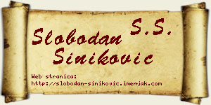 Slobodan Šiniković vizit kartica